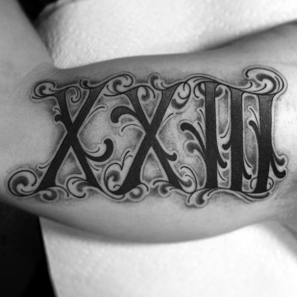 tatuaz cyfry rzymskie 129