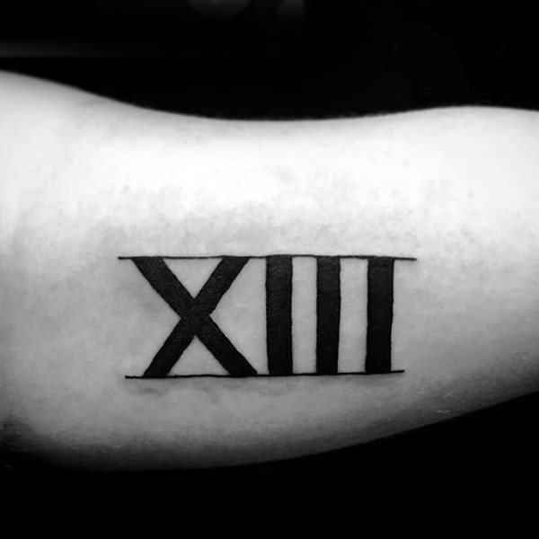 tatuaz cyfry rzymskie 15