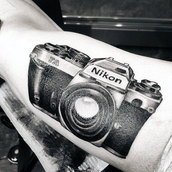 tatuaz aparat fotograficzny 123