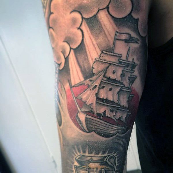 tatuaz statek 105