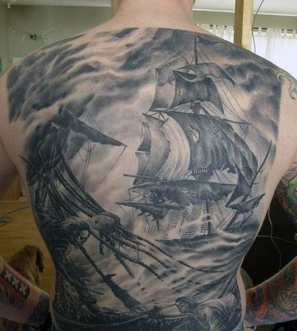 tatuaz statek 13