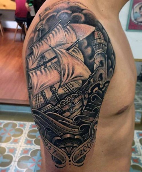 tatuaz statek 41