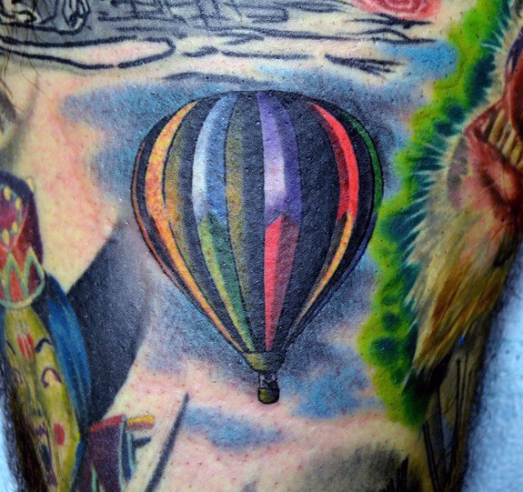 tatuaz balon na gorace powietrze 07