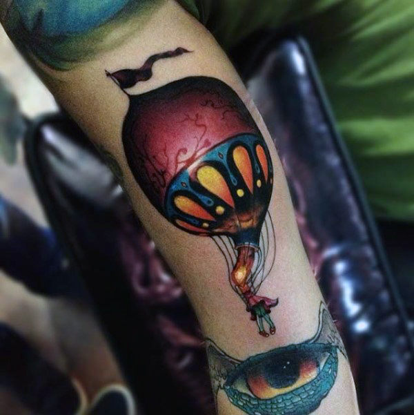 tatuaz balon na gorace powietrze 109