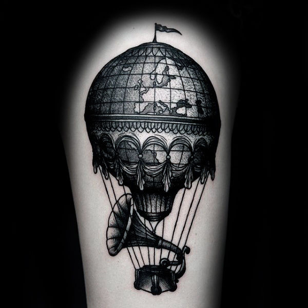 tatuaz balon na gorace powietrze 125