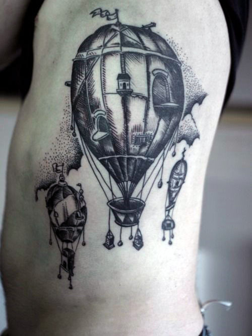 tatuaz balon na gorace powietrze 131