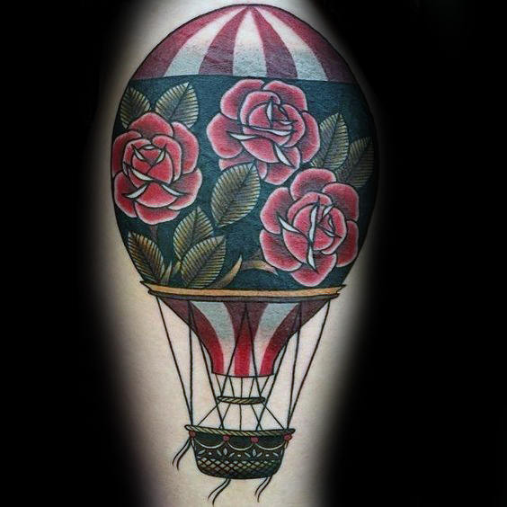 tatuaz balon na gorace powietrze 133