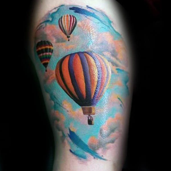 tatuaz balon na gorace powietrze 49