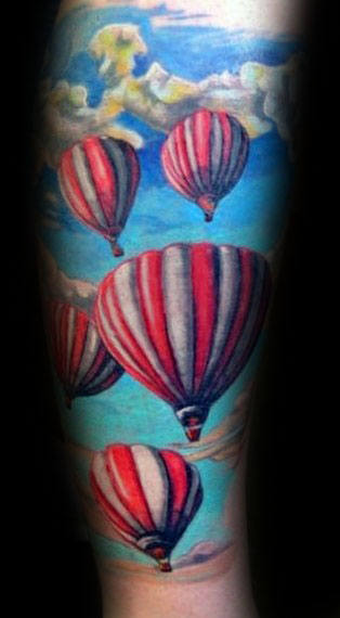 tatuaz balon na gorace powietrze 63