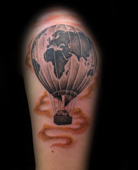 tatuaz balon na gorace powietrze 81
