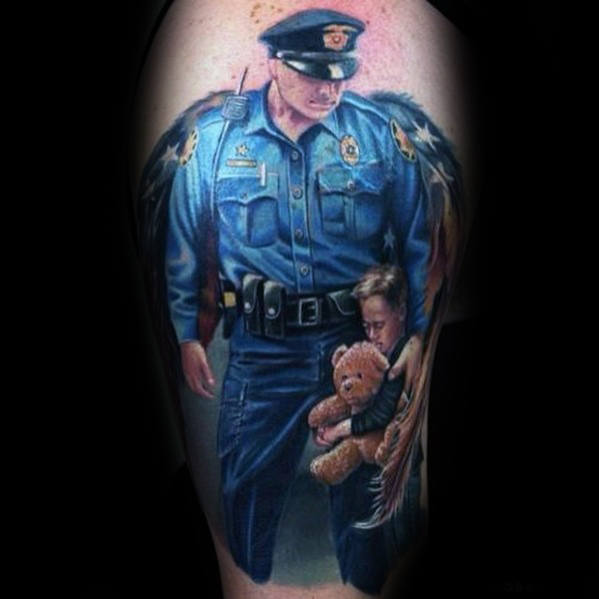 tatuaz policjant 13
