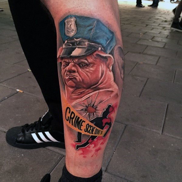 tatuaz policjant 87