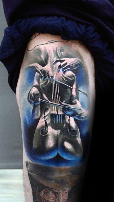 tatuaz skrzypce 05