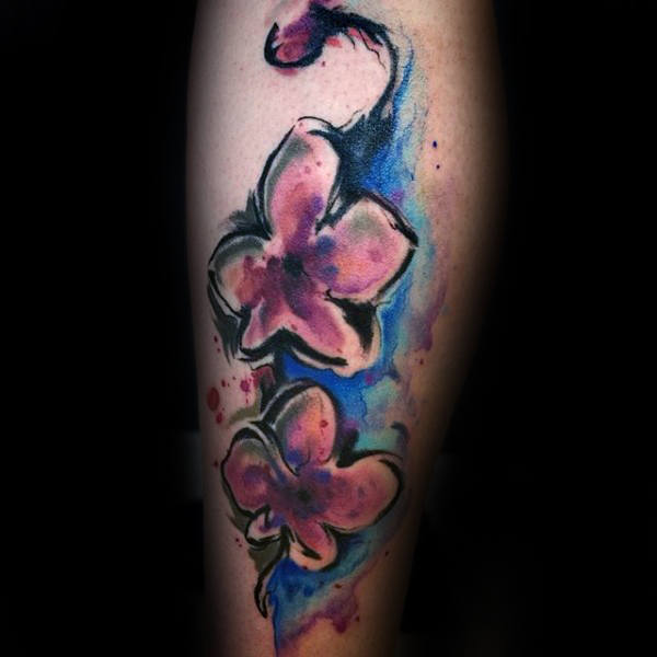 68 de tatuaje cu orhidee, cu semnificația lor: Venus în savană