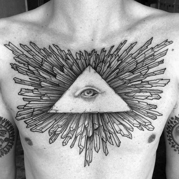 51 de tatuaje cu ochiul dolarului (Providența): Piramida cu ochi