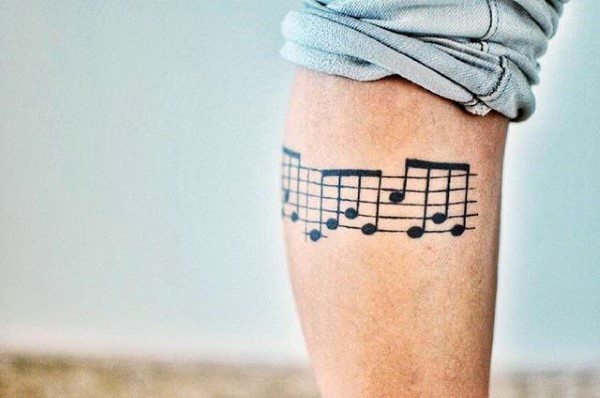 75 de tatuaje cu note muzicale (cu semnificația lor)